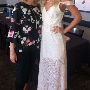 White maxi dress/bridal shower dress